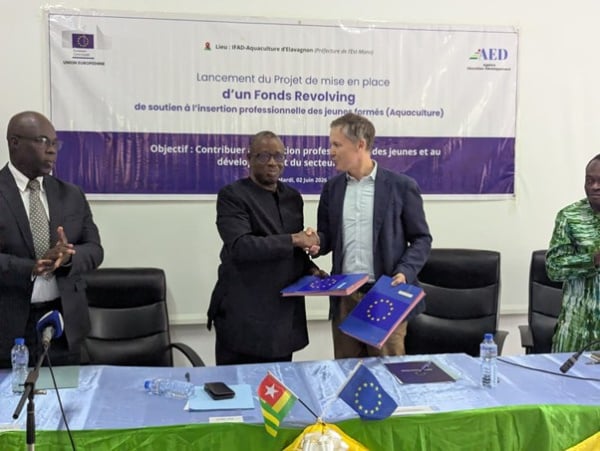 Togo : 655 millions FCFA pour soutenir les jeunes diplômés de l’aquaculture