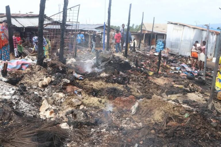 Togo : Incendie au marché de Kpalimé